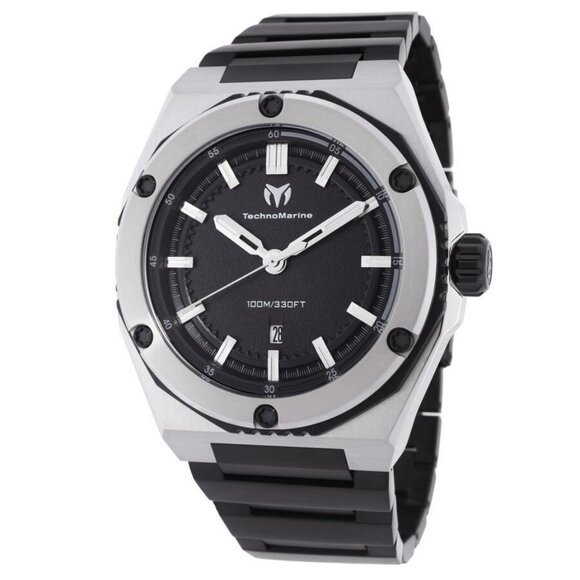 NWT Technomarine Fashion Men's Quartz Plastic and Stainless Steel Authe - Picture 1 of 3